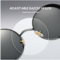 Pikkukuva 5 / 5: Vintage Steampunk Retro Metal Round Circle Frame Aurinkolasit mustat