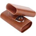 Miniatyrbillede 2 af 5: Cigar Etui, Bærbar Læder Cigar Etui Cedartræ Beklædt Cigar DXGHC