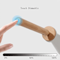 Miniatyrbild 2 av 5: 3W LED Vägglampa Batteridriven Trä Sladdlös med Tryckbrytare