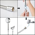 Miniatyrbillede 5 af 5: Bruseshowerhoved, Slangefri Vandbesparende Bruseshowerhoved 304 Rustfrit Stål