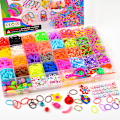 Miniatyrbild 1 av 5: 40-rutnigt regnbågshandflätningsset för DIY-färgade gummiband för barn