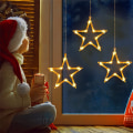 Miniatyrbilde 2 av 5: LED julepynt lampe Julenissen snømann formet vindu