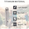 Miniatyrbilde 2 av 7: Titanium nødhjelpsfløyte for utendørs, høy lydfløyte-halskjede for EDC
