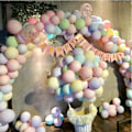 Miniatyrbillede 3 af 3: 100 stk. Multifarvede Pastel Balloner 10 Tommer Macaron Latex Balloner