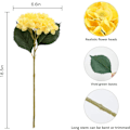 Miniatyrbillede 6 af 6: Kunstig Hortensia Blomst, 5 stk. Enkelt Lang Silke Stilk 6,3 tommer