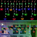 Miniatyrbillede 2 af 4: Gardinslynge med sommerfuglelys 4,5 meter 120 LED USB Feelygter