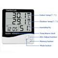 Miniatyrbillede 2 af 5: Digital Hygrometer Termometer, Indendørs Udendørs Temperatur Luftfugtighed