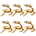 Miniatyrbillede 1 af 5: 6 stk. Guld Julehjort Servietspænder Servietring Servietring