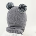 Miniatyrbild 4 av 5: Plush tjock öronmuffmössa för pojkar och flickor, varm vintermössa