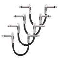 Miniatyrbild 1 av 5: Gitarr Patchkabel 15cm 4-pack Höger Vinkel Platt Patchkabel 6.35mm