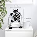 Miniatyrbild 5 av 6: Robotväckarklocka, Ultraljuds-tyst Analog Väckarklocka med