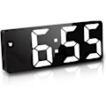 Miniatyrbild 1 av 7: Digital väckarklocka, 6,7 tum LED-digital klocka sängbord väckarklocka M