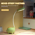 Miniatyrbillede 5 af 5: Genopladelig Dinosaur Skrivebordslampe, 3 Farver USB Øjenvenlig Bordlampe