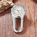 Miniatyrbillede 1 af 6: Sort Karabiner FOB Klips Luminous Ansigt Kvarts Ur Lommeur