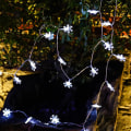 Miniatyrbilde 4 av 5: Solcelle snøflak lampe streng LED juledekorativ lampe snøflak