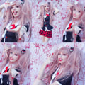Pikkukuva 4 / 4: Hiusneula Anime Enoshima Junko Cosplay-tarvikkeet Musta ja Valkoinen