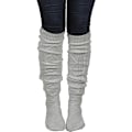 Pikkukuva 1 / 7: Naisten kaapelikudotut polvenpituudet talvibootsisukat Extra Long Thigh L