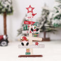 Miniatyrbild 3 av 5: 2 st juldekorationer trämålning ansiktslös docka trä