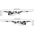 Miniatyrbillede 2 af 7: 2 stk. 103'' Universel Flamme Grafik Bil Auto Karosseri Sidesticker Fl