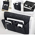 Miniatyrbillede 4 af 7: Sengside Felt Opbevaringspose Med Lommer Seng Sofa Skrivebord Hængende Organiser