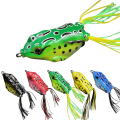 Pikkukuva 1 / 4: 5 kpl Crank Frog -jäkkiä, Pehmeä Onkiuistin 3D Silmillä, Jäkkipetteri ja Koukku