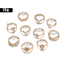 Miniatyrbillede 3 af 5: 10 stk. Knuckle Stacking Ringe til Kvinder Teen Piger, Boho Vintage F
