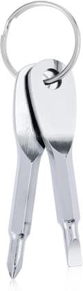 Mini Skruvmejsel Nyckelring, 2 Stycken Bärbar Phillips Flat Head S