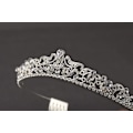 Miniatyrbild 5 av 5: Silver Bröllops Tiara och Krona med Kam, Rhinestone Brudkrona