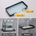 Miniatyrbillede 2 af 5: Badeværelsesopbevaring Rektangulær Hærdet Glas Bruserhylde Orga DXGHC