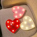 Miniatyrbillede 3 af 5: 2 stk. LED kærlighedsfarvede lys til bryllup, fødselsdagsfest, hjerte