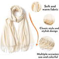 Miniatyrbilde 5 av 5: Sjal Sjal Kvinner Menn Pashmina Sjal Wrap Høst Vinter Bryllup