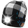 Miniatyrbilde 1 av 7: Bluetooth Beanie Hat med Lommelykt, LED Lysende Beanie Musikkhatt, Beanie