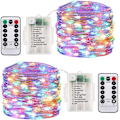 Miniatyrbillede 1 af 7: Batteridrevne Fe-lys, [2 pakker] 5M 50 LED Vandtætte Strimler