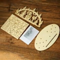 Miniatyrbild 3 av 5: Julpynt Träfödda Scen Dektop DIY Jul F