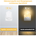 Miniatyrbild 4 av 5: 2-pack LED-nattlampor för barn med skymningssensor, automatisk PÅ/AV