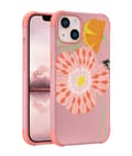 1 stycke rosa bi-blommor för kvinnlig iPhone 13 All-Inclusive Drop-P