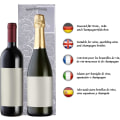Miniatyrbilde 4 av 6: Sett med 10 gullflaskepose gaveposer for vin og champagne 36x12x