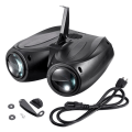 Miniatyrbilde 2 av 6: Led dobbelt hode disco spotlight farge DJ party lys projektor 12