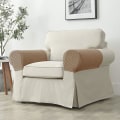 Miniatyrbilde 3 av 5: 2 stk Strekkbare sofaarmlener Fullt dekke sofa beskytter (Kaffe farge