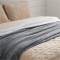 Miniatyrbild 4 av 5: Soffa Kudde Fleecefilt - 130x160 Grå Soffa Kudde, Sherpa B