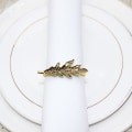 Miniatyrbillede 3 af 5: Dewenwils 12 stk. Antik Guld Lønneblad Servietspænder Nap DXGHC