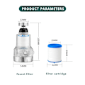 Miniatyrbild 4 av 5: Kranvattenfilter, 360° Rotationsbart Kranfilter, Kök och Bad