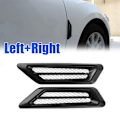 Miniatyrbillede 1 af 5: 2x Sorte Bil Auto Luftstrøm Fender Side Mesh Ventilation Dekoration Stick