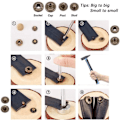 Miniatyrbilde 3 av 5: 120 stk Metall Snap-knapper Sett, Metalliske Snap-knapper med DXGHC