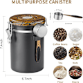 Miniatyrbillede 2 af 6: 22OZ Kaffeebøtte Kaffe Bønne Opbevaring Lufttæt Beholder Stai