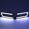 Miniatyrbilde 1 av 5: 1 par Hvite COB DRL LED Dagkjørelys for Universal Bil D