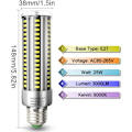 Miniatyrbillede 3 af 5: E27 LED Majslys Pære 25W Dagslys Hvid LED Pære 6000K 3000LM