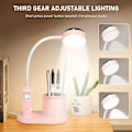 Miniatyrbillede 3 af 6: Børne skrivebordslampe, Studie bordslampe med penneholder, Automatisk farve