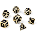 Miniatyrbild 7 av 7: Metalliska Tärningar Set D&D, 7-sidigt Metalliskt Polyhedral Tärning Set med Presentask