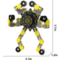 Miniatyrbilde 3 av 7: 3 stk. Spinners, DIY Deformerbar Robot Fingertipsleker, Stressavlastning